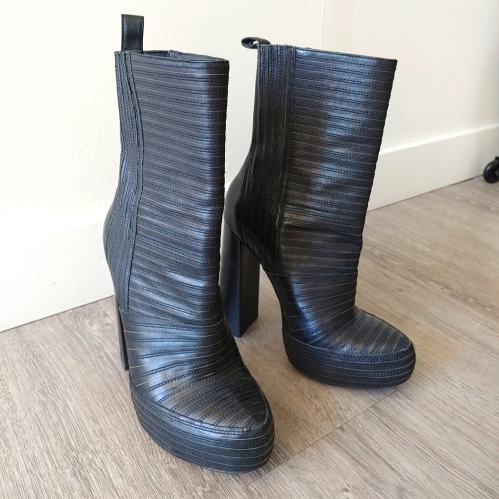 Alexander Wang black leather boots
